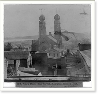 View from Pine Street, towards Mission Bay, San Francisco Classic, Historic Reproduction