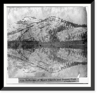 Historic Framed Print, Reflection of Mount Lincoln and Donner Peak in Donner Lake,  17-7/8" x 21-7/8"