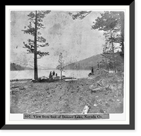 Historic Framed Print, View from foot of Donner Lake, Nevada County,  17-7/8" x 21-7/8"