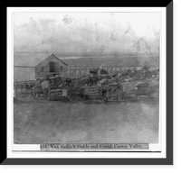 Historic Framed Print, Van Sickle's Stable and Corral, Carson Valley,  17-7/8" x 21-7/8"