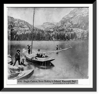 Historic Framed Print, Eagle Canyon, from Eckley's Island, Emerald Bay - Western Shore of Lake Tahoe - 2,  17-7/8" x 21-7/8"