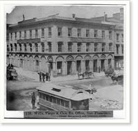 Wells, Fargo and Company's Ex. Office, San Francisco, corner Montgomery and California Streets Classic, Vintage Print