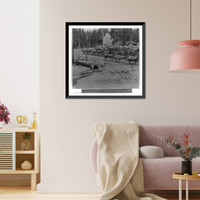 Historic Framed Print, Zurr's Station and Water Tank, Dutch Flat and Donner Lake Wagon Road, Placer County,  17-7/8" x 21-7/8"