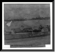 Historic Framed Print, United States Dry Dock, Mare Island. from Vallejo, Solano County,  17-7/8" x 21-7/8"