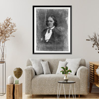 Historic Framed Print, [John A. Dix, half-length portrait, three-quarters to the left, in civilian dress, with long hair],  17-7/8" x 21-7/8"