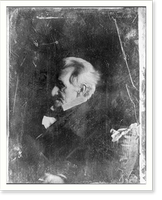 Andrew Jackson, head-and-shoulders portrait, nearly in profile to left, leaning against pillow of which ticking appears in lower left corner - 2, Vintage Print