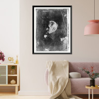 Andrew Jackson, head-and-shoulders portrait, nearly in profile to left, leaning against pillow of which ticking appears in lower left corner - 2, Vintage Print