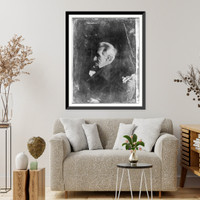Andrew Jackson, head-and-shoulders portrait, nearly in profile to left, leaning against pillow of which ticking appears in lower left corner - 2, Vintage Print
