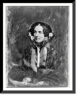 Unidentified woman, about 30 years of age, half-length portrait, three-quarters to the left, wearing bonnet, Antique Poster