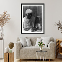 White haired negress with child, Antique Poster