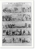 Emigration. Detailing the progress and vicissitudes of an emigrant.C.J. Grant, invent. del. & lith, Historic Reproduction