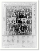 Radical members of the first legislature after the war, South Carolina, Antique Print