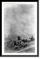Spectators sitting on hillside watching fires consume the city after the 1906 San Francisco earthquake - 2, Antique Wall Art