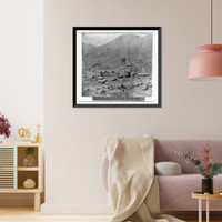 Historic Framed Print, The Gould and Curry Works - General view, from the South,  17-7/8" x 21-7/8"