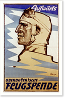Aufwaumlrts Oberbayerische Flugspende. Erler, Historic Print