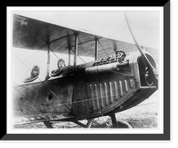 Vernon Castle in front seat of biplane, Curtiss Aviation School, Newport News, Va, Vintage Wall Art