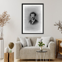Historic Framed Print, [Samuel Langhorne Clemens, aka Mark Twain, head-and-shoulders portrait, facing front].Abdullah Fr&egrave;res Phot.,  17-7/8" x 21-7/8"