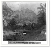 Historic Framed Print, The Yosemite Fall, 2,634 feet high, Yosemite Valley Mariposa County,  17-7/8" x 21-7/8"