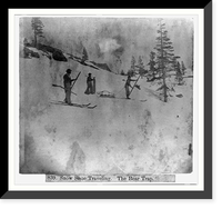 Snow shoe travelling - The Bear Trap, Vintage Print