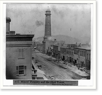 Miner's Foundry and the Shot Tower, First Street, San Francisco, Historic Print