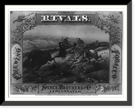Historic Framed Print, Rivals. Chewing tobacco. Spence Brothers and Co., Cincinnati, O..Strobridge & Co. lith., Cin., O.,  17-7/8" x 21-7/8"