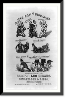 Historic Framed Print, The Age of dead-locks - Smoke Leo cigars.,  17-7/8" x 21-7/8"