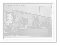 Historic Framed Print, Juarez, effect of shrapnel,  17-7/8" x 21-7/8"