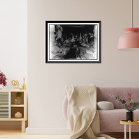 Historic Framed Print, Interior of a shack occupied by berry pickers. Anne Arundel County., Maryland. Courtesy of Maryland Child Labor Committee. Location: Anne Arundel County, Maryland.,  17-7/8" x 21-7/8"