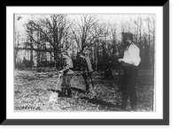 Emperor Nicholas II working in the kitchen garden at Tsarskoe Selo. Behind him is the officer of the guard, Antique Print