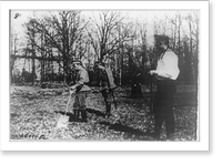 Emperor Nicholas II working in the kitchen garden at Tsarskoe Selo. Behind him is the officer of the guard, Antique Print