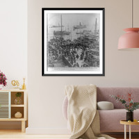 Looking northeast over the Bay, from the New Market, Hong Kong, China Classic, Vintage Wall Art