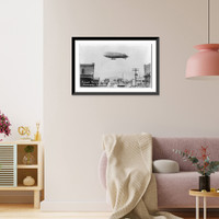 Historic Framed Print, First Army dirigible to cross continent 1922,  17-7/8" x 21-7/8"