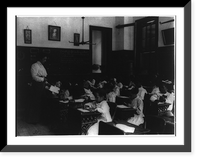 African American school children at work on a craft project, Vintage Print