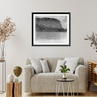 Historic Framed Print, Kineo Mountain, taken from a boat in middle of cove,  17-7/8" x 21-7/8"