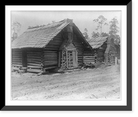 Cabins of African Americans near Thomasville, Georgia, showing structure and position of chimneys, Vintage Wall Art