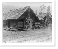 Cabins of African Americans near Thomasville, Georgia, showing structure and position of chimneys, Vintage Wall Art