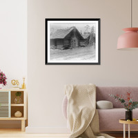 Cabins of African Americans near Thomasville, Georgia, showing structure and position of chimneys, Vintage Wall Art