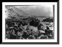 Japanese and Korean coolies removing supplies from wharf of Chemulpo, Vintage Wall Art