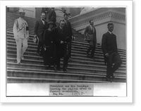 Historic Framed Print, [President Harding's funeral; President and Mrs. Coolidge leaving the Capitol after the ceremonies, Aug. 1923],  17-7/8" x 21-7/8"