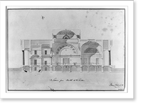 Bank building (2nd Bank of the United States"), Philadelphia, Pennsylvania. Section from north to south", Antique Poster