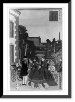 Historic Framed Print, To&#x0304;kyo&#x0304; meisho&#x0304; no zu - Asakusa dera, denshinkyoku,  17-7/8" x 21-7/8"