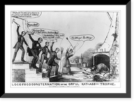 Loco Foco consternation or the orful kat-ass-trophe, Antique Wall Art