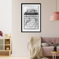 Plan of Mr. Fitch's steam boat Annual passage of the herrings, Vintage Poster