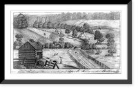 Historic Framed Print, View from Bushongo Tavern 5 miles from York Town on the Baltimore Road,  17-7/8" x 21-7/8"