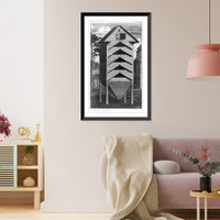 Historic Framed Print, Plan of a granary,  17-7/8" x 21-7/8"