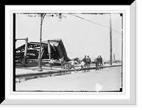 Historic Framed Print, Fire at Coney Island, 1911,  17-7/8" x 21-7/8"