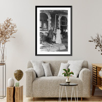 Historic Framed Print, [Immigrant family at Ellis Island. New York City. March 1917],  17-7/8" x 21-7/8"