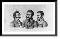 Historic Framed Print, [Portrait of three men],  17-7/8" x 21-7/8"