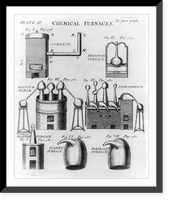 Historic Framed Print, Chemical furnaces,  17-7/8" x 21-7/8"