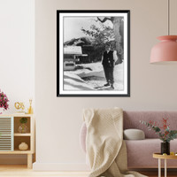 Historic Framed Print, [G&ouml;ring at Obersalzberg during winter],  17-7/8" x 21-7/8"